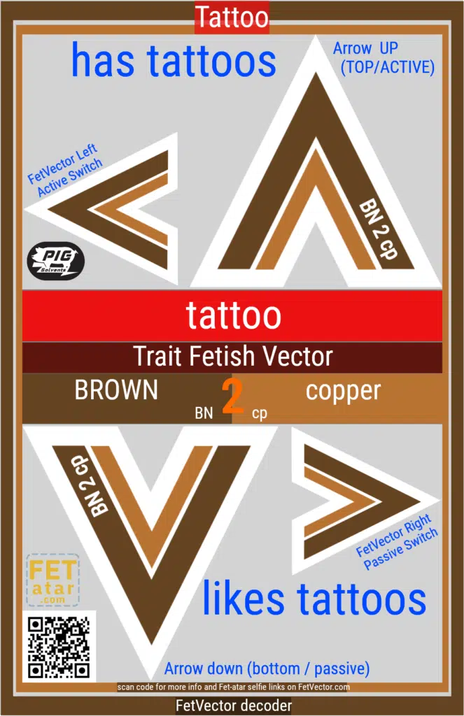 FetVector Poster for Fetish Vector tattoo / BROWN 2 copper