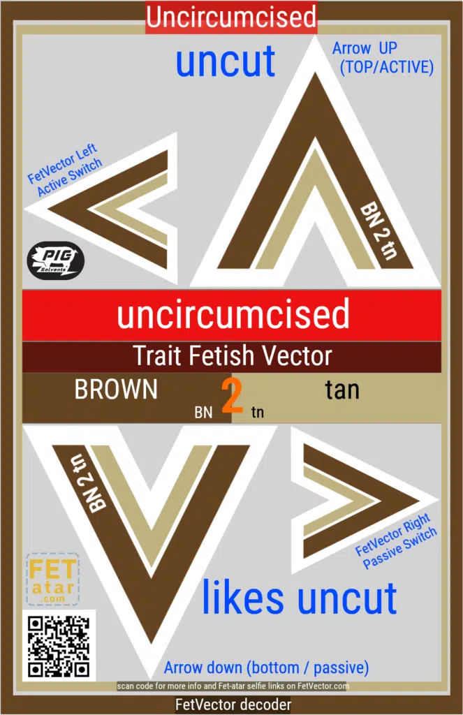 FetVector Poster for Fetish Vector uncircumcised / BROWN 2 tan