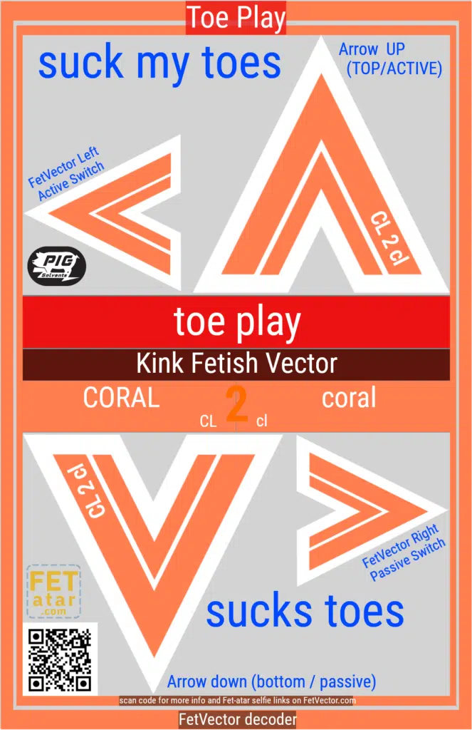 FetVector Poster for Fetish Vector toe play / CORAL