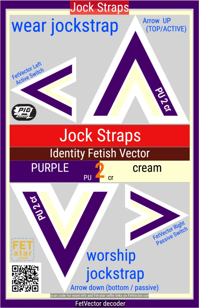FetVector Poster for Fetish Vector Jock Straps / PURPLE 2 cream